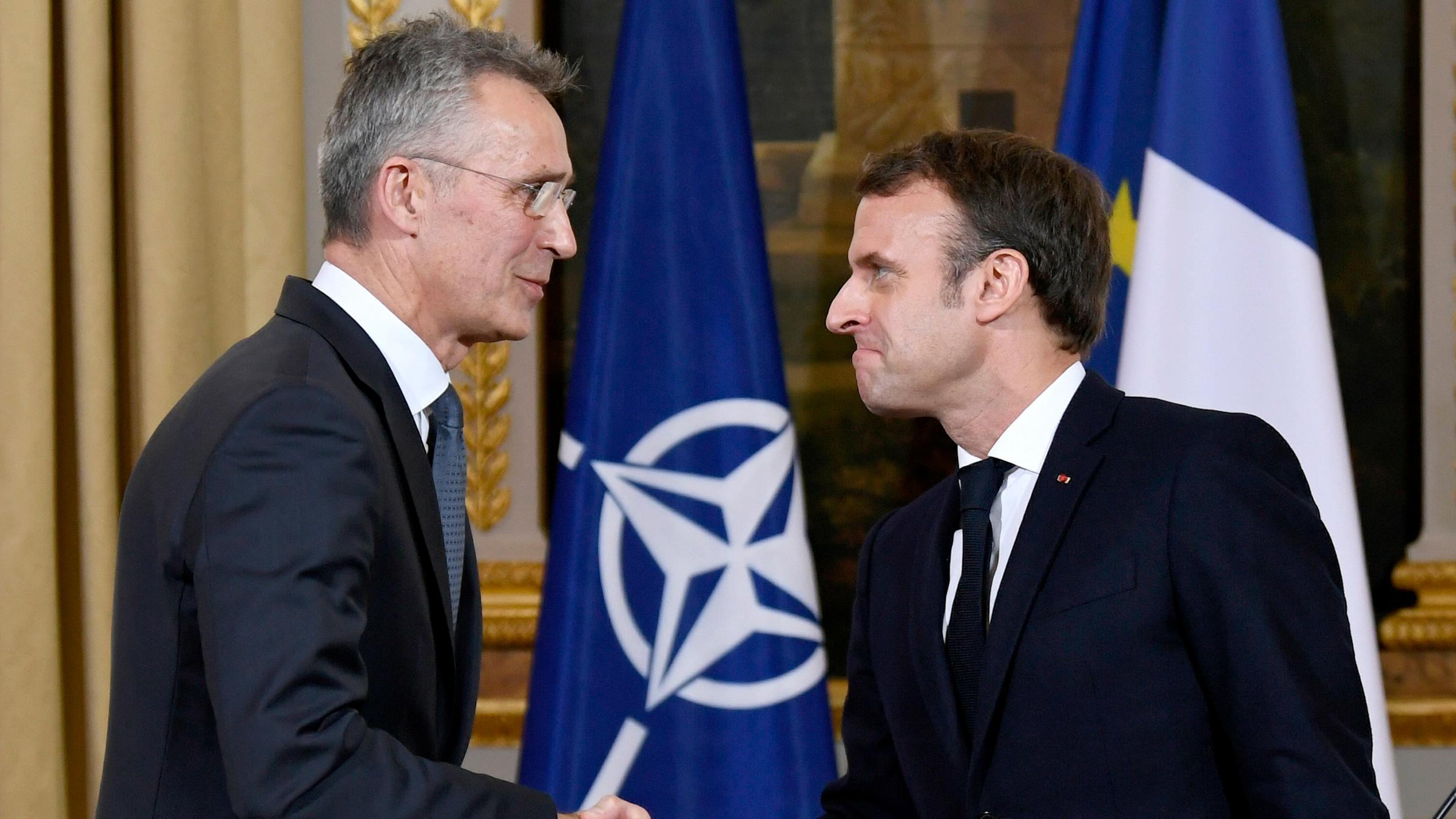 Emmanuel Macron und Nato-Generalsekretär Jens Stoltenberg