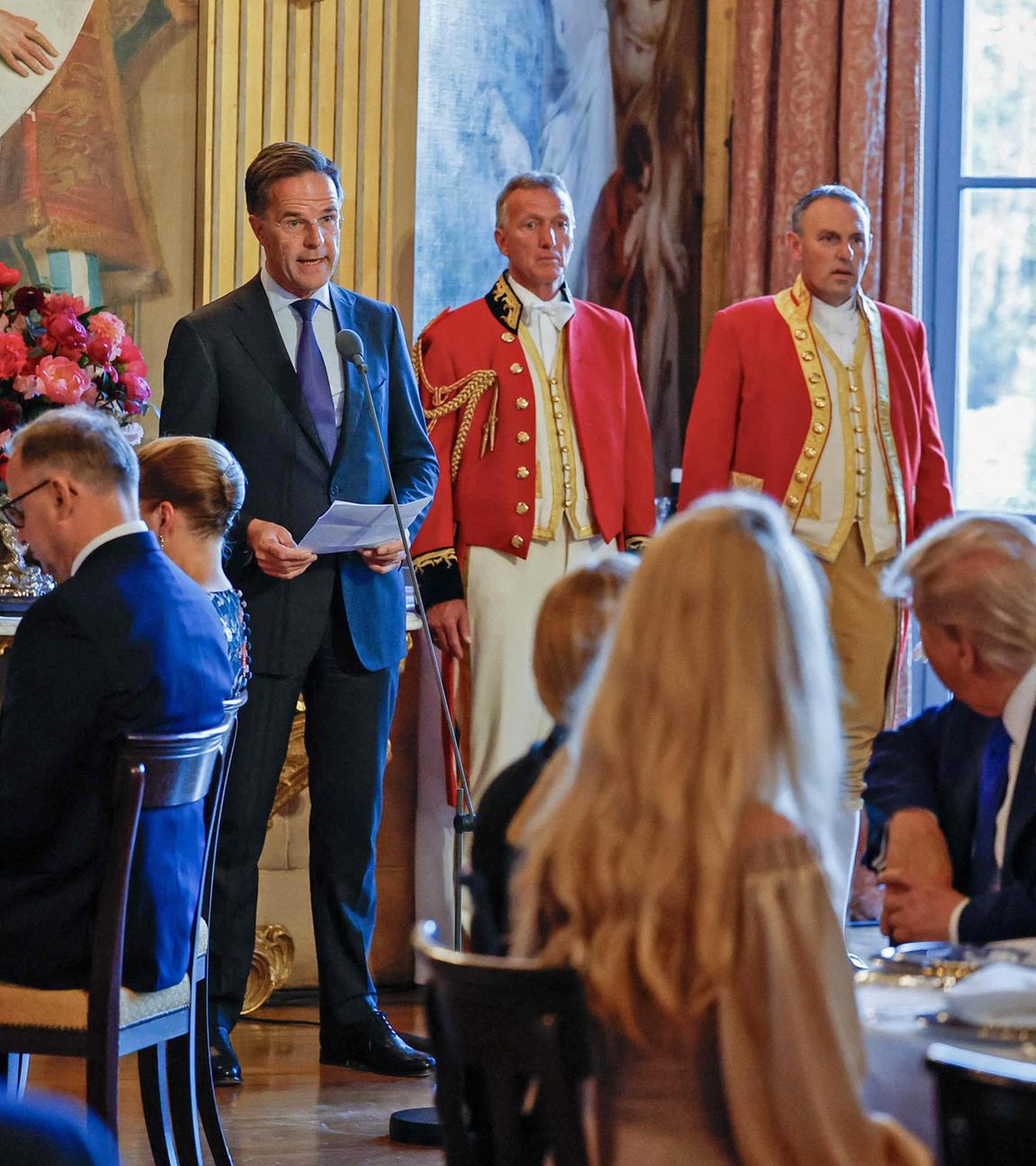 Mark Rutte, Generalsekretär der NATO, hält eine Rede bei einem Abendessen mit Staats- und Regierungschefs im Paleis Huis Ten Bosch in Den Haag am 24.06.2025