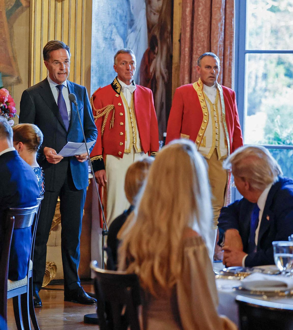 Mark Rutte, Generalsekretär der NATO, hält eine Rede bei einem Abendessen mit Staats- und Regierungschefs im Paleis Huis Ten Bosch in Den Haag am 24.06.2025