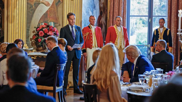 Mark Rutte, Generalsekretär der NATO, hält eine Rede bei einem Abendessen mit Staats- und Regierungschefs im Paleis Huis Ten Bosch in Den Haag am 24.06.2025