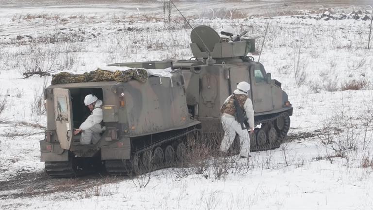 Soldaten im Manöver