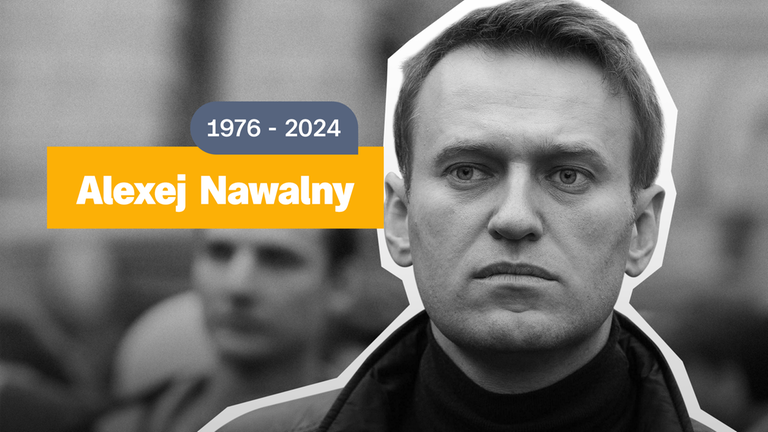 Schwarzweiß-Foto von Alexej Nawalny