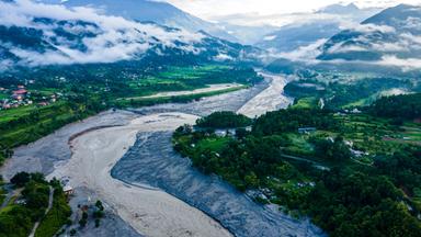 Sturzflut in  Nepal