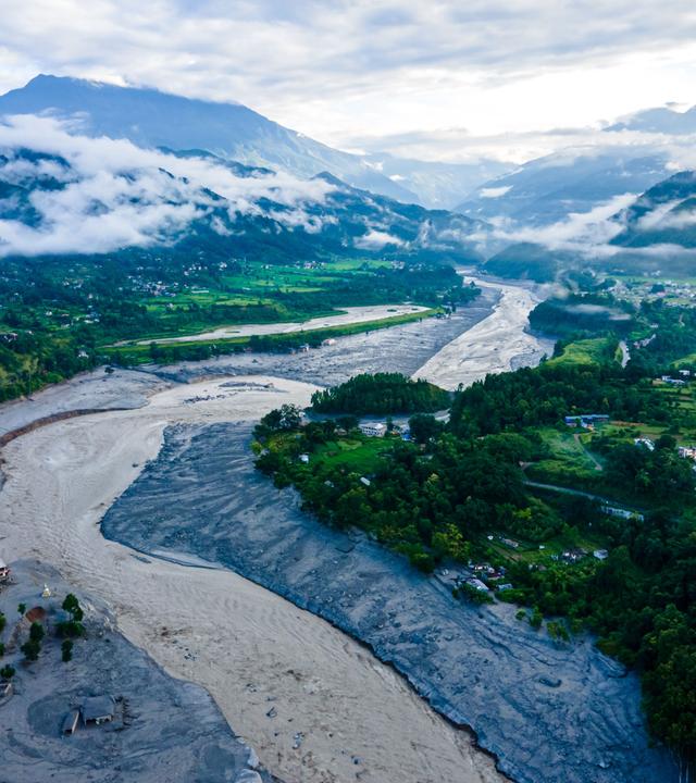 Sturzflut in  Nepal