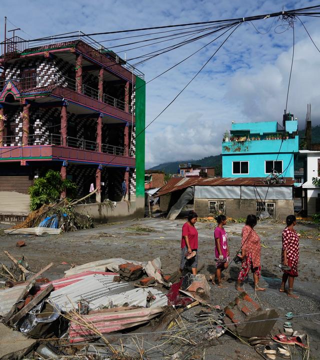 APTOPIX Nepal Flash Floods