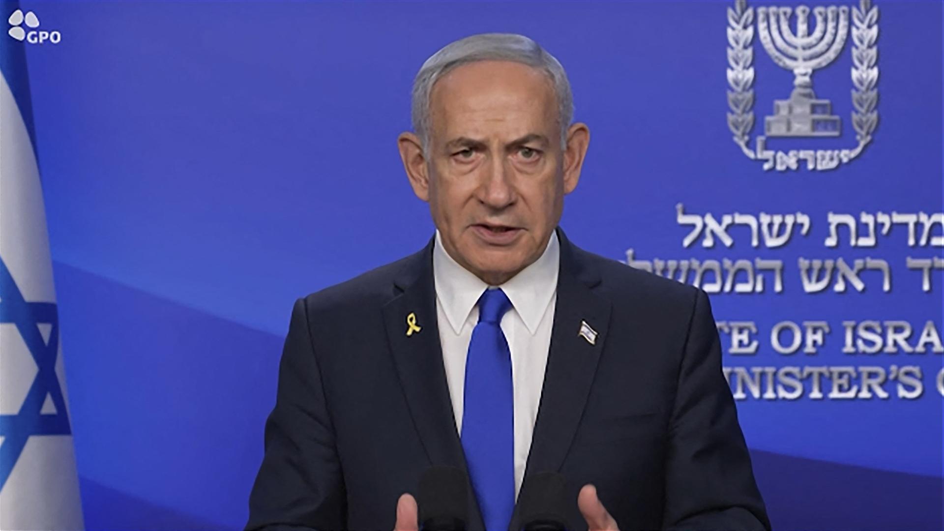 Der israelische Premierminister Benjamin Netanjahu auf einer Pressekonferenz am 13. Juni 2025.