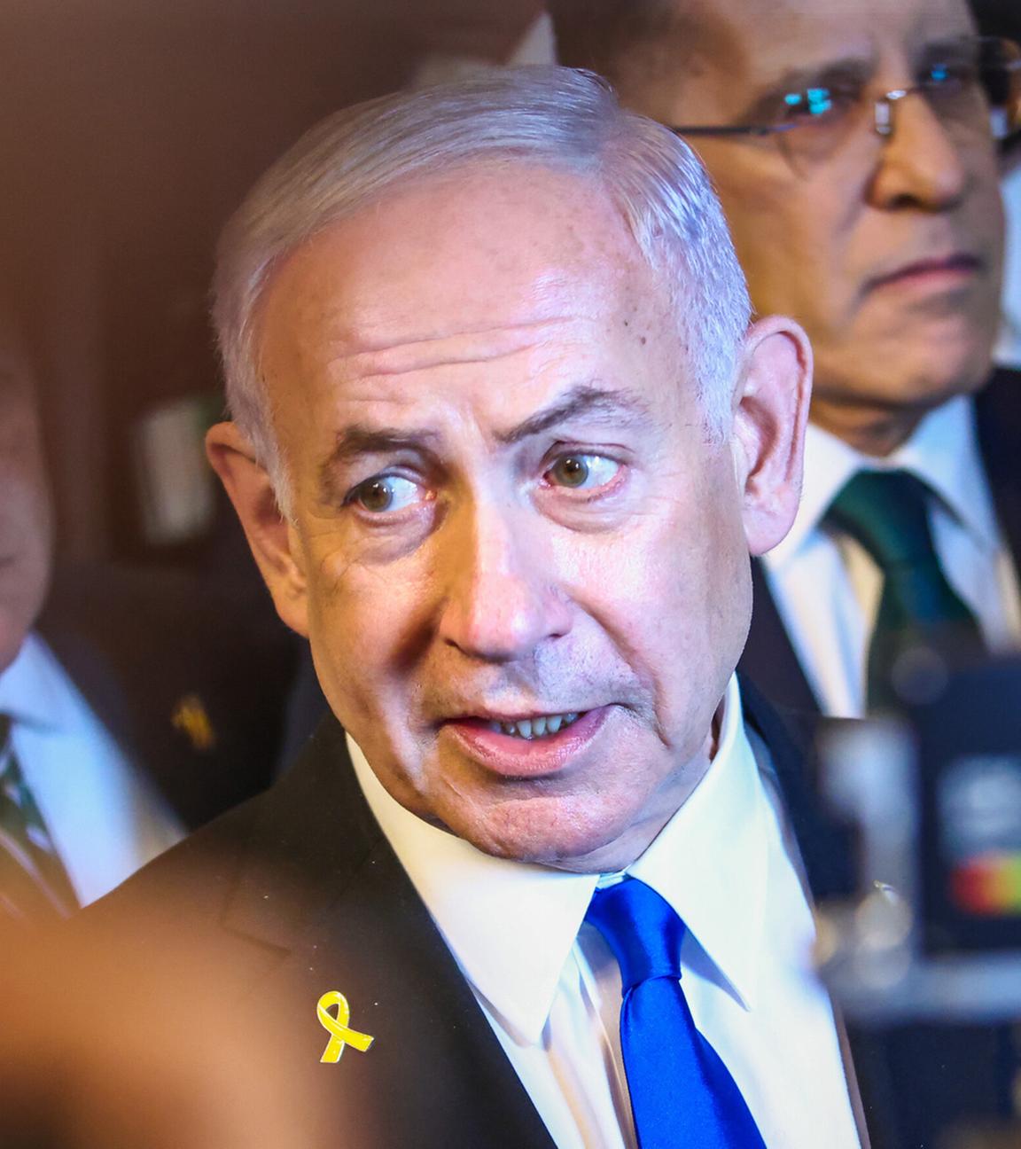 Israels Premierminister Benjamin Netanjahu während eines Staatsbesuchs in den USA. (Archiv)