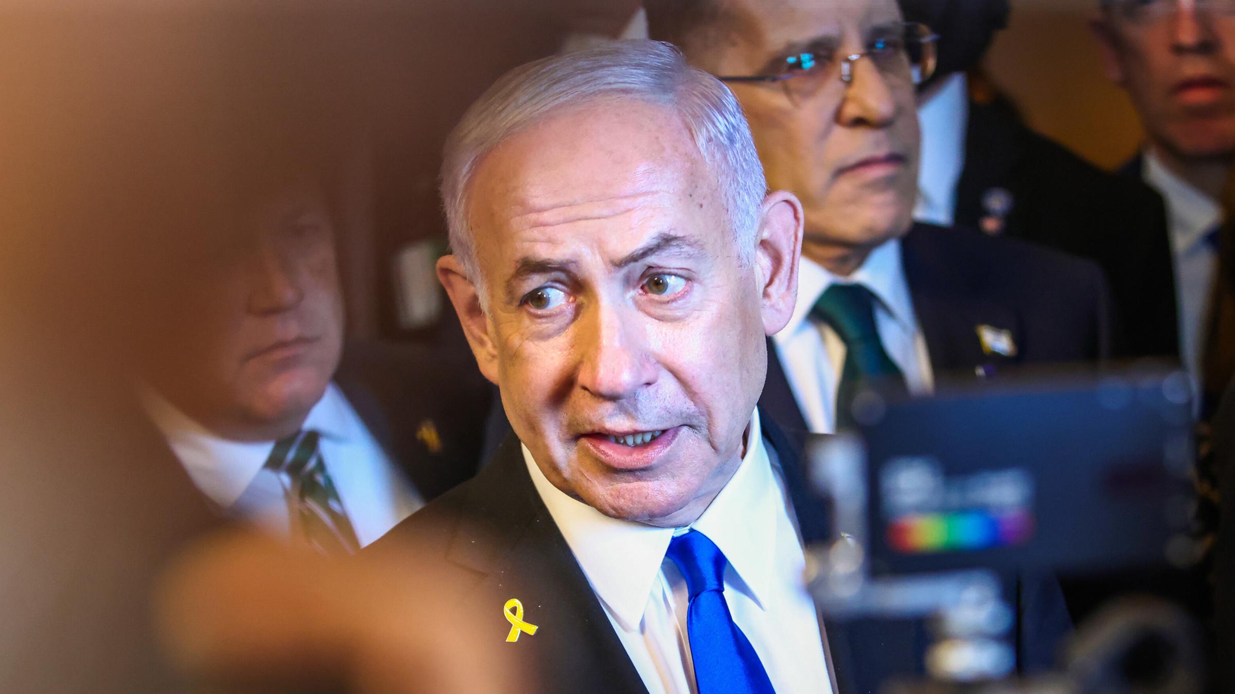 Israels Premierminister Benjamin Netanjahu während eines Staatsbesuchs in den USA. (Archiv)