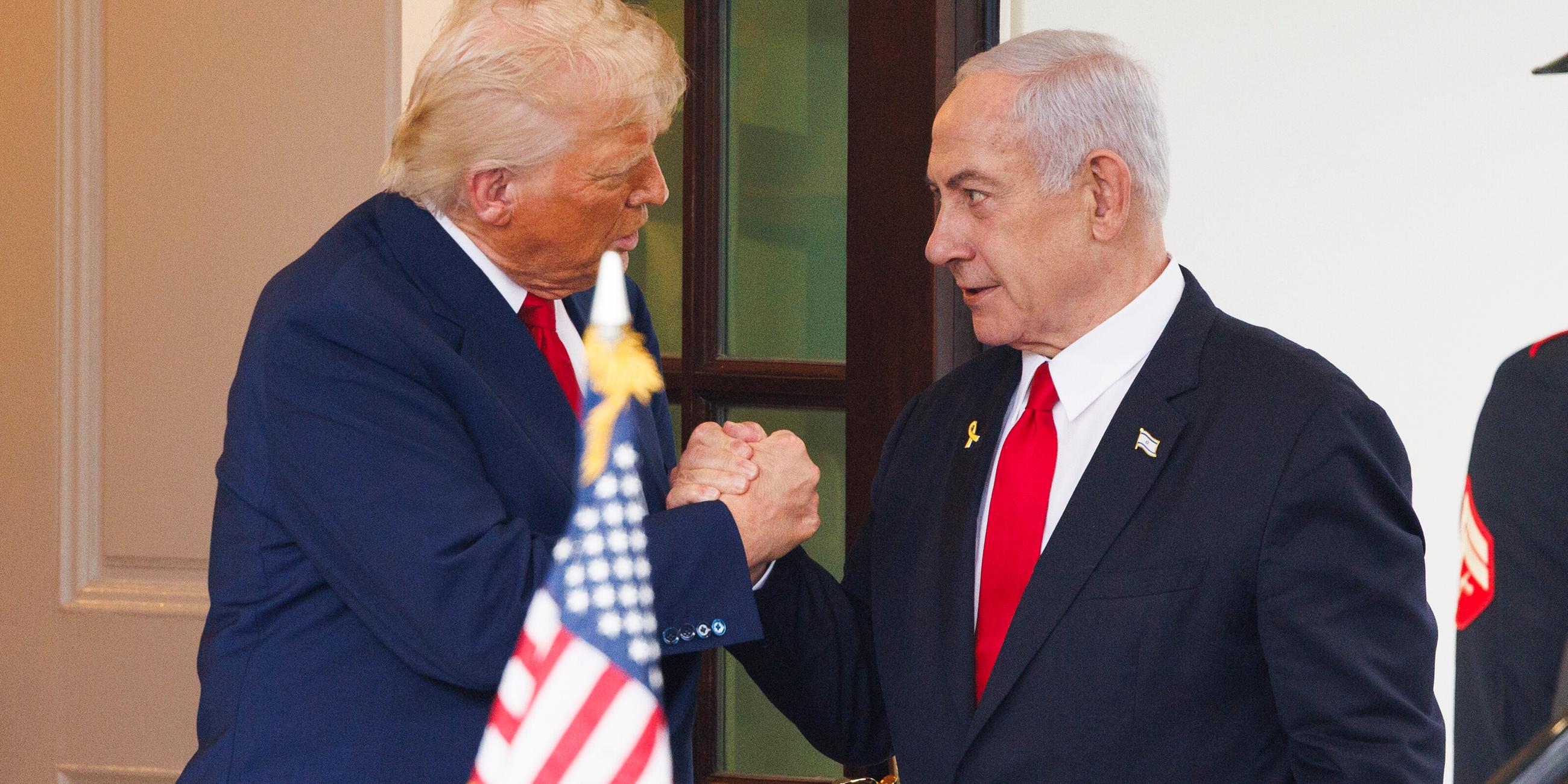 Donald Trump empfängt Benjamin Netanjahu in Washington