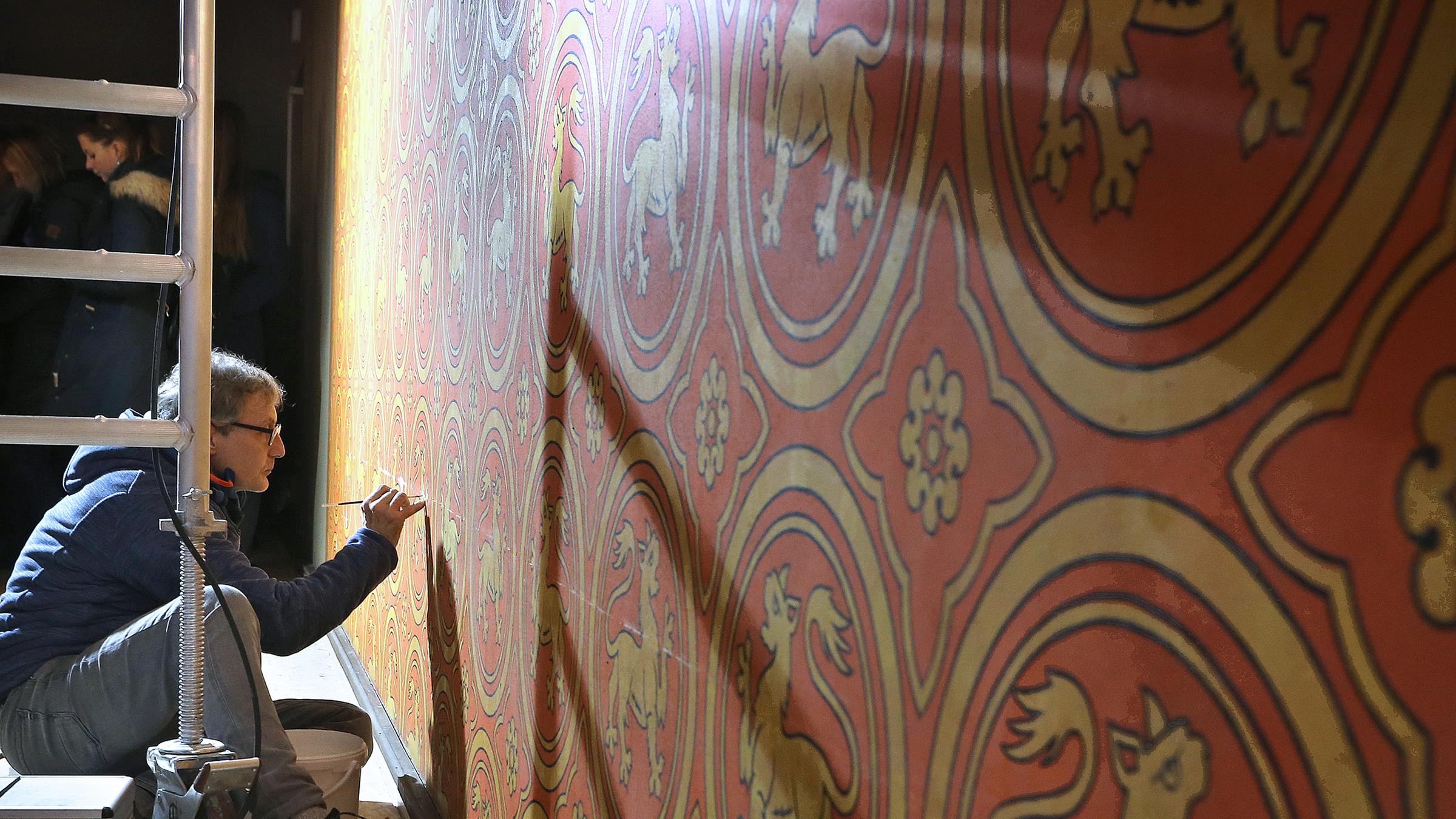 Schloss Neuschwanstein wird derzeit restauriert, aufgenommen am 16.01.2019 in Schwangau, Bayern.