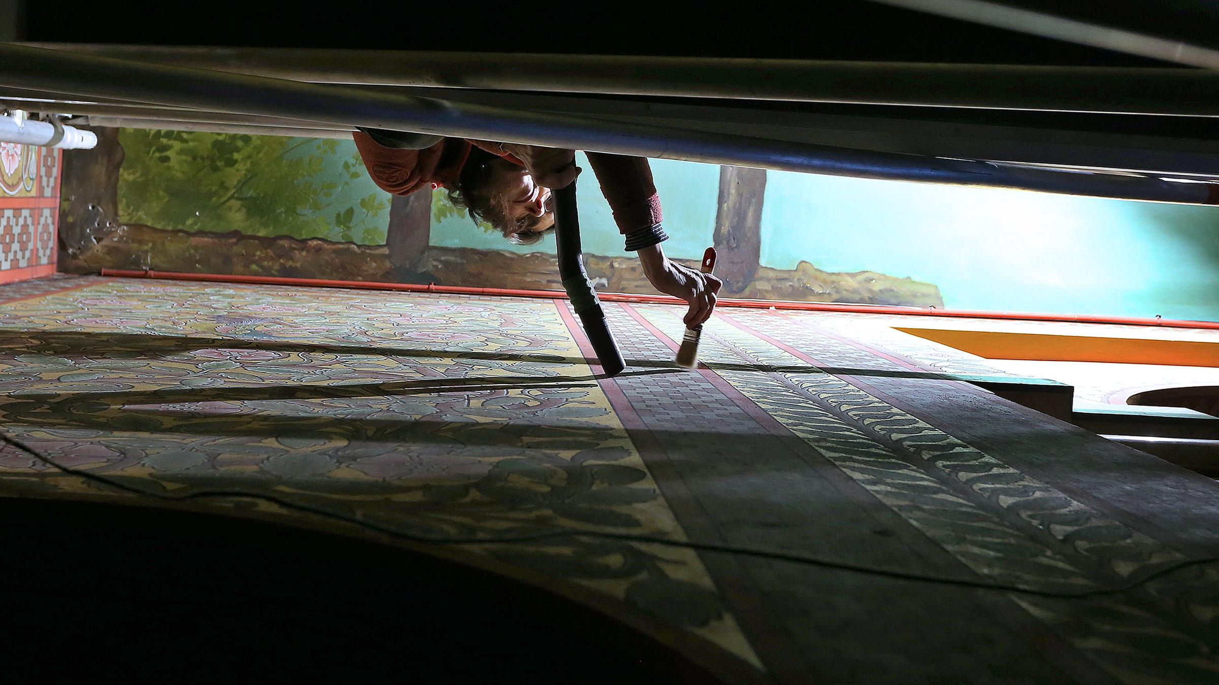 Schloss Neuschwanstein wird derzeit restauriert, aufgenommen am 16.01.2019 in Schwangau, Bbayern.