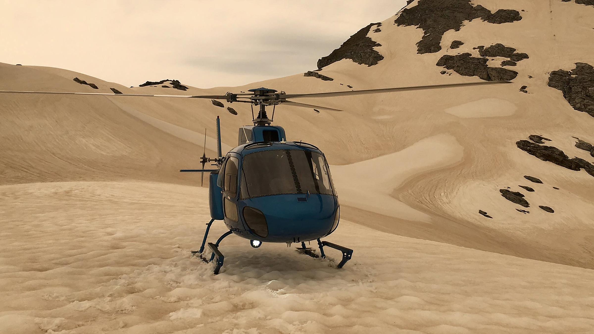 "Karamelisierter" Schnee auf dem Franz Josef Gletscher in Neuseeland.