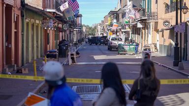 Blick in das French Quarter in New Orleans mit dem Tatfahrzeug