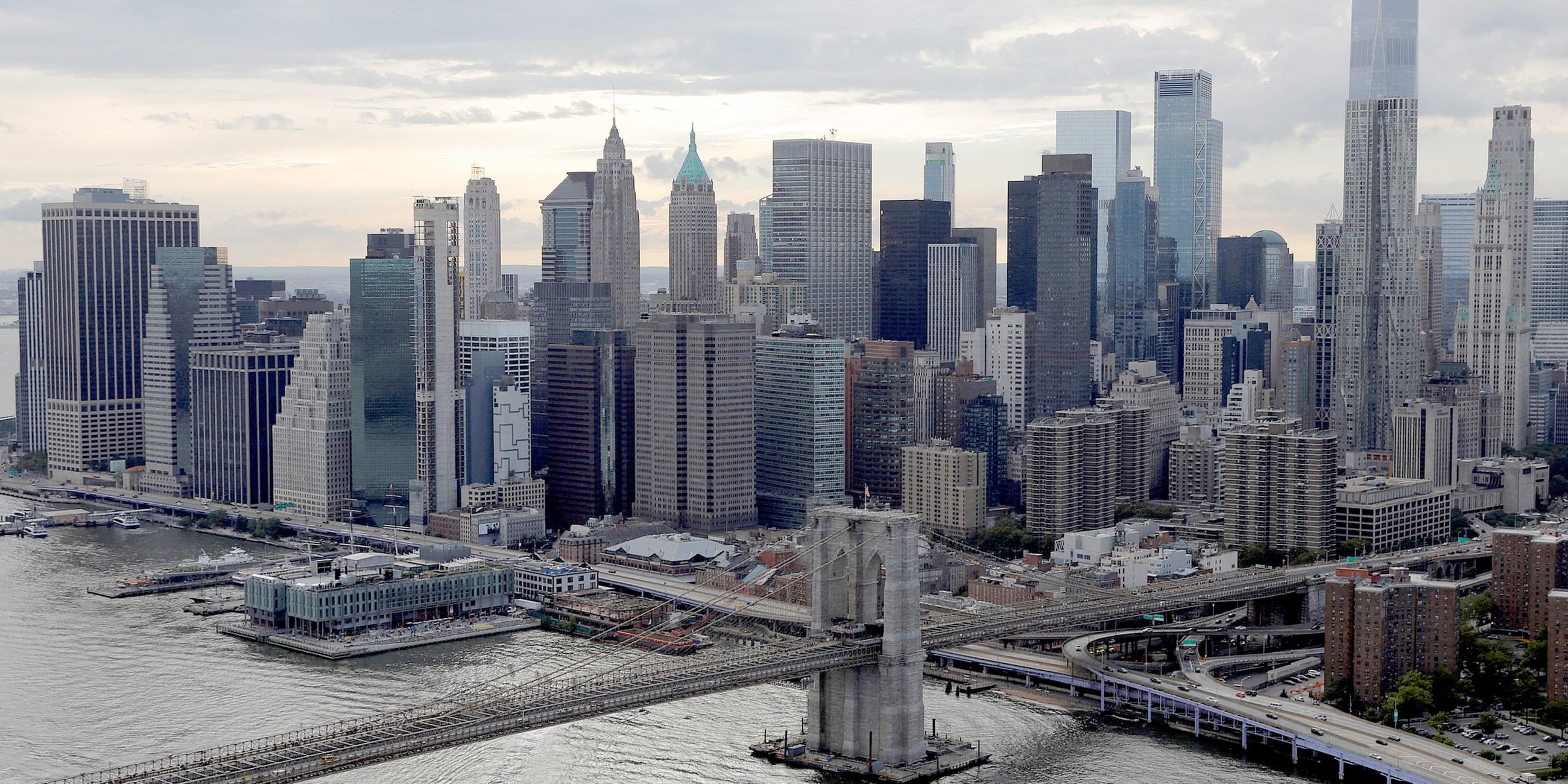 Die Skyline von New York City, USA am 29.07.2022