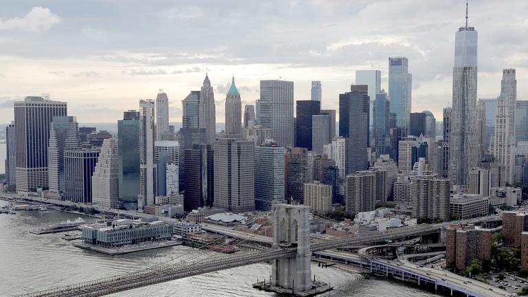 Die Skyline von New York City, USA am 29.07.2022