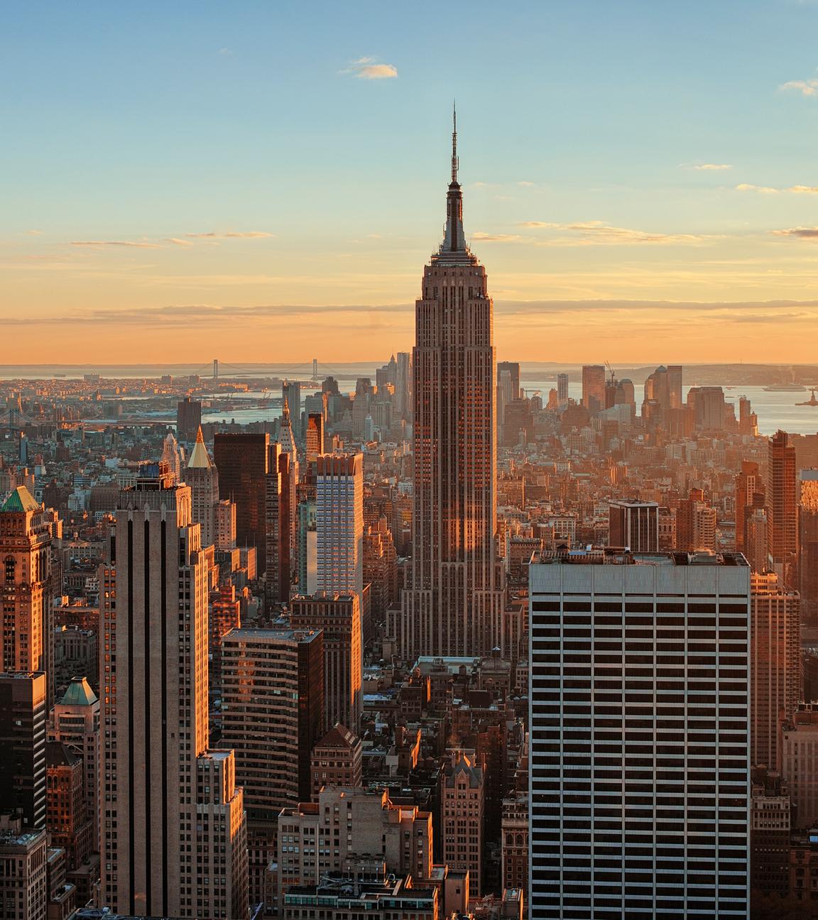 USA, New York State, New York City, View of Empire State Building at Manhattan