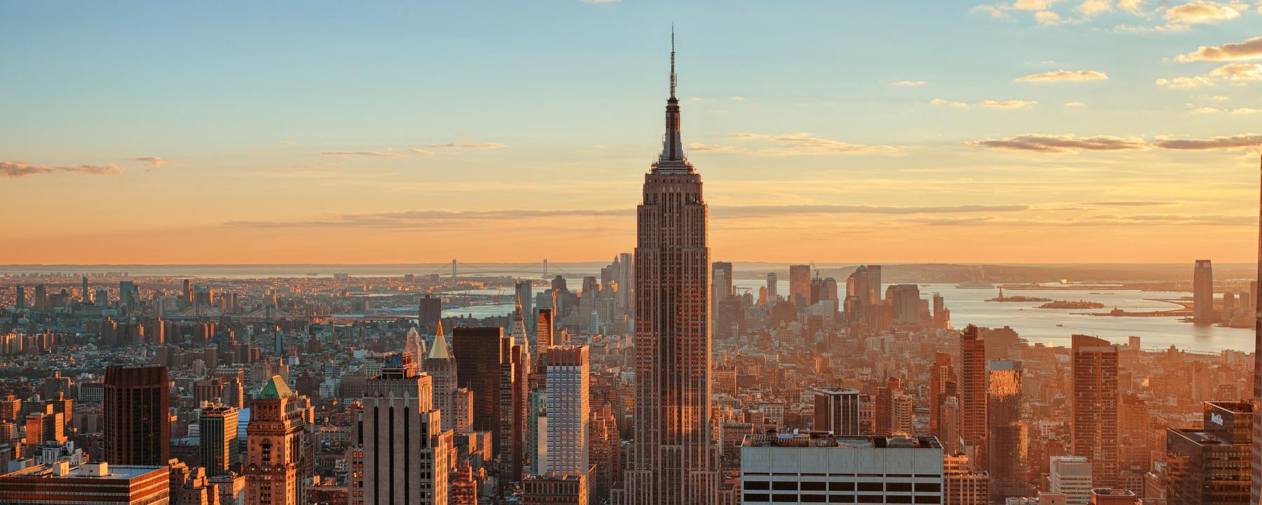 USA, New York State, New York City, View of Empire State Building at Manhattan