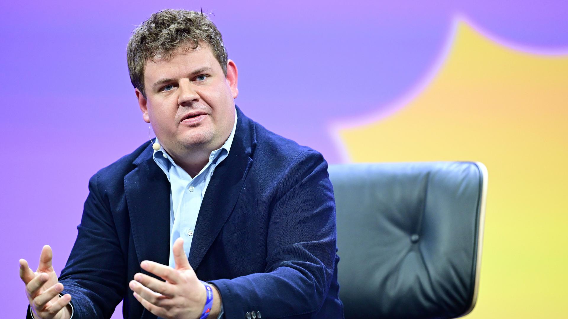 Nicholas "Nick" Turley (Head of Product fuer ChatGPT bei OpenAI) bei dem Online Marketing Rockstars Festival 2025 (OMR) am 07.05.2025 in Hamburg.