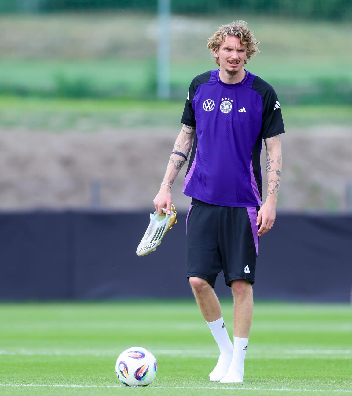 Fußballer Nick Woltemade auf dem Platz während des Deutschlandtrainings zur UEFA European U-21 Meisterschaft 2025 19.06.2025.