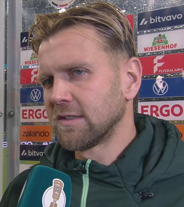 Werder-Stürmer Niclas Füllkrug im Interview nach der Pokalniederlage gegen Dortmund