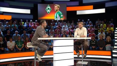Werder Bremens Stürmer Niclas Füllkrug als Gast im aktuellen Sportstudio