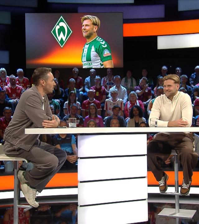 Werder Bremens Stürmer Niclas Füllkrug als Gast im aktuellen Sportstudio