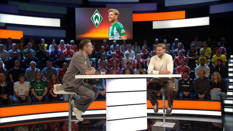 Werder Bremens Stürmer Niclas Füllkrug als Gast im aktuellen Sportstudio