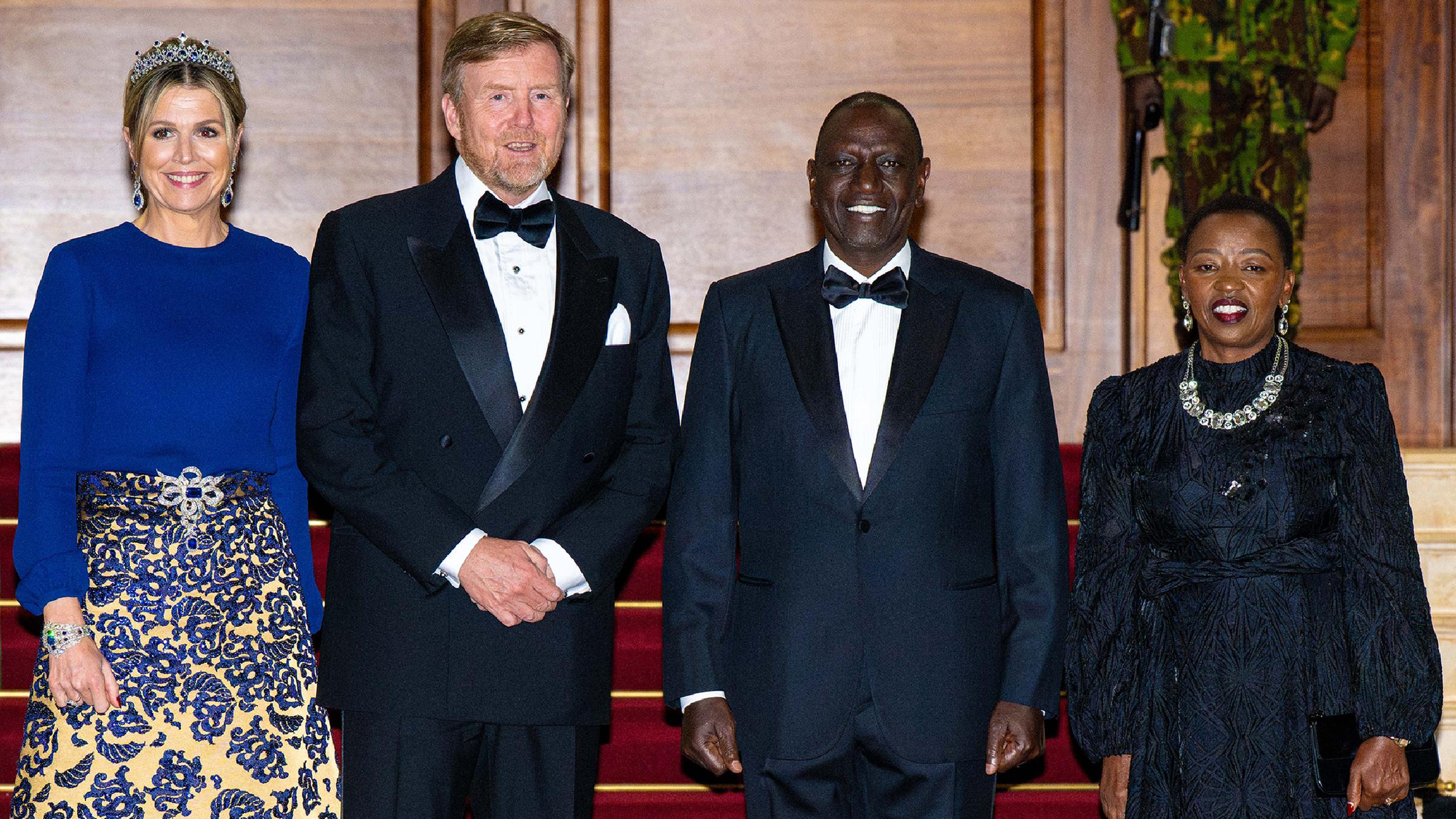 Der niederländische König Willem-Alexander und Königin Maxima zu Besuch bei Kenias Präsident Ruto und der First Lady von Kenia Rachel Ruto.