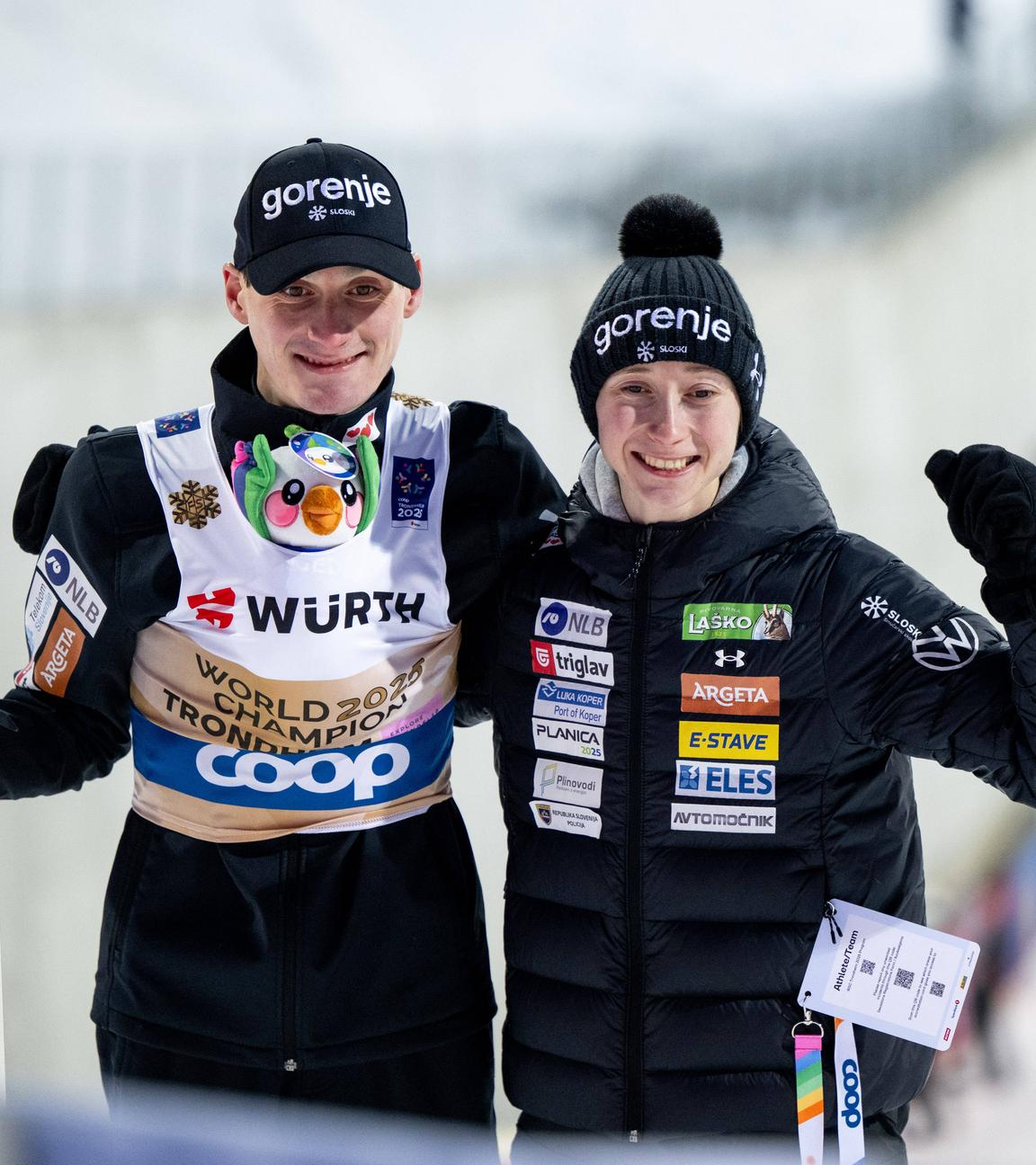 Skispringer-Geschwister Nika und Domen Prevc