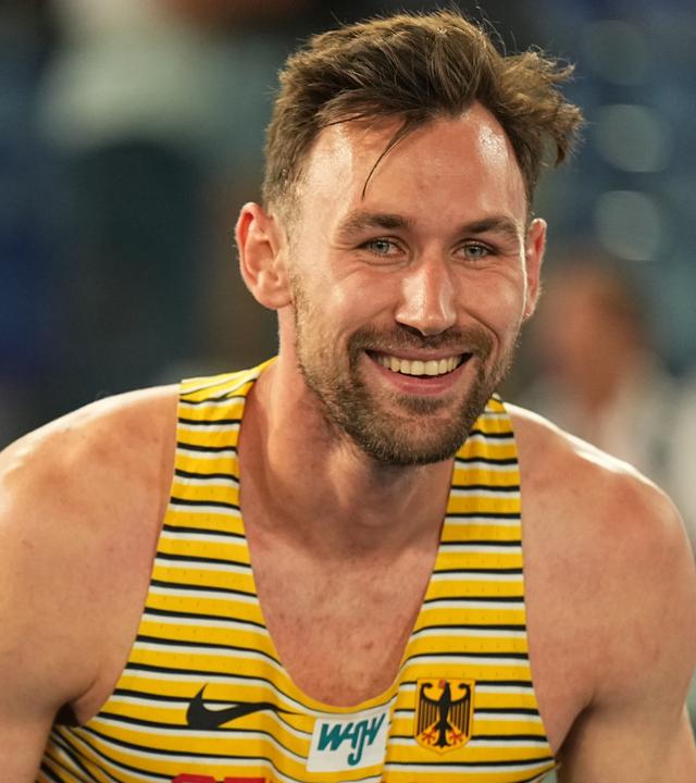 Deutschlands Zehnkämpfer Niklas Kaul vor dem 1500m Lauf am 11.06.2024.