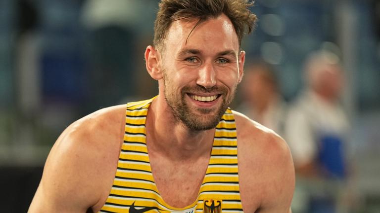 Deutschlands Zehnkämpfer Niklas Kaul vor dem 1500m Lauf am 11.06.2024.