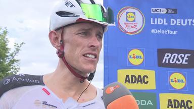 Deutschlands Nils Politt nach der ersten Etappe der Deutschland Tour im ZDF-Interview