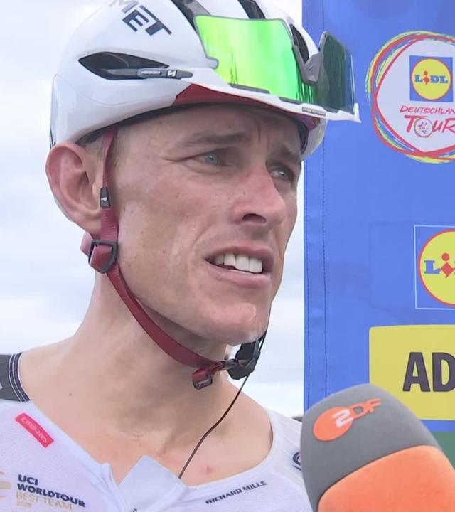 Deutschlands Nils Politt nach der ersten Etappe der Deutschland Tour im ZDF-Interview