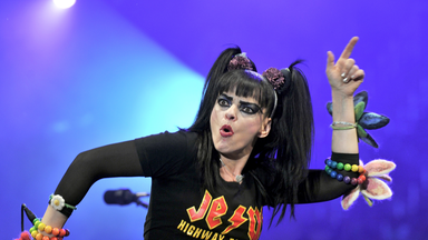 3.06.2011, Sachsen, Dresden: Rock-Ikone Nina Hagen singt auf dem Evangelischen Kirchentag im Dresdener Dynamo Stadion zur Gospelnacht.