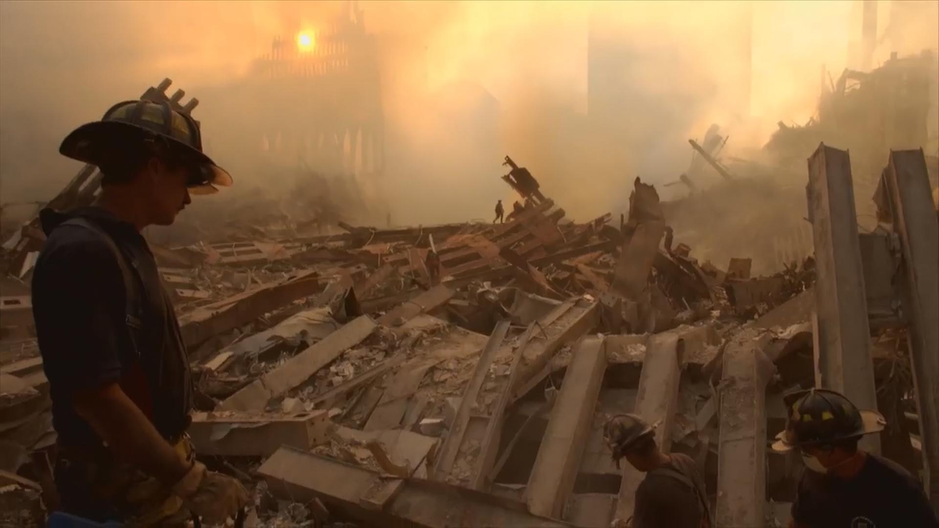 Trümmer des Terroranschlags in New York, 09. September 2001
