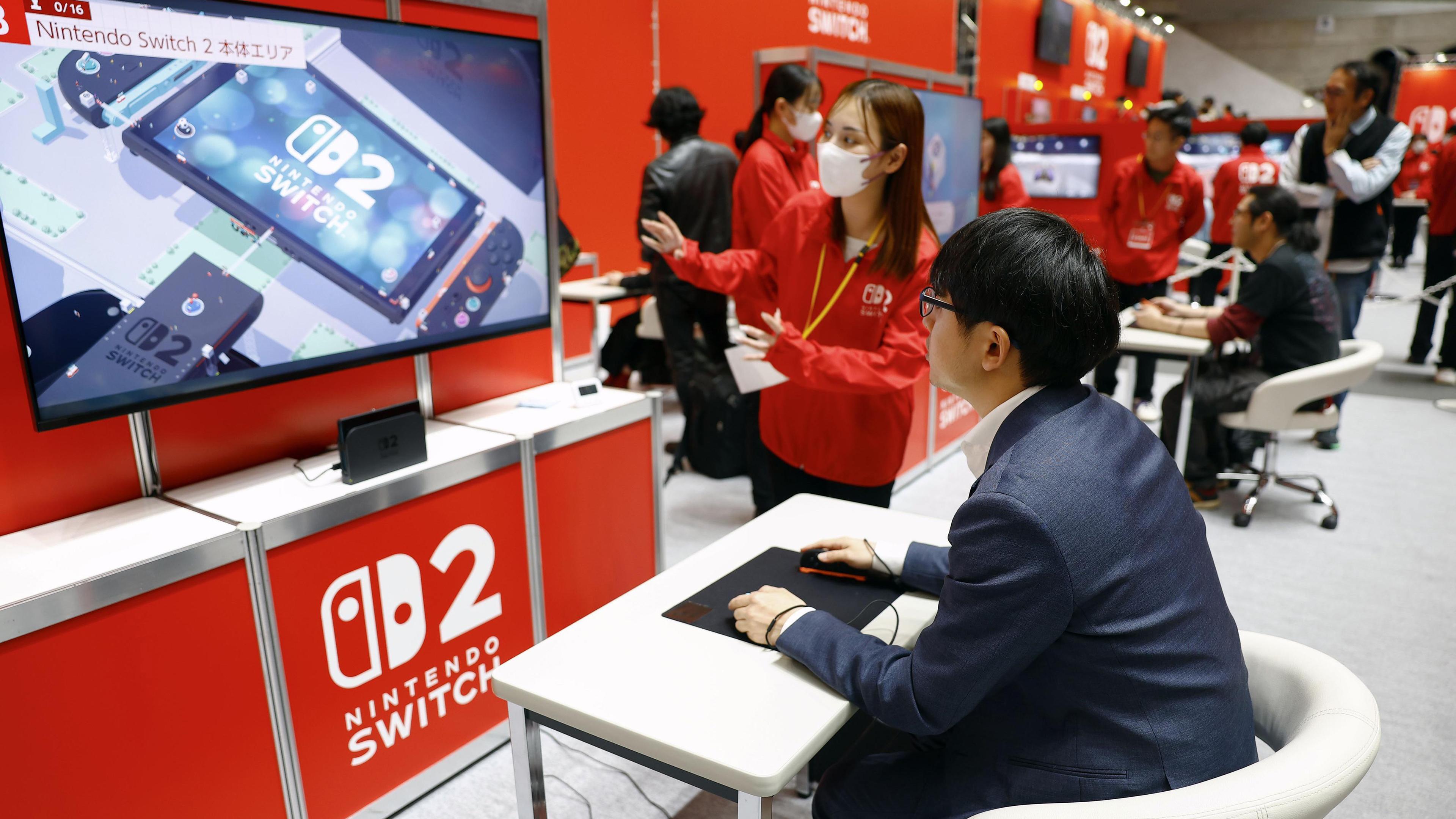 Nintendo Co. veranstaltet am 3. April 2025 in Tokio ein Event, bei dem Journalisten die Switch 2 vor dem Verkaufsstart testen können