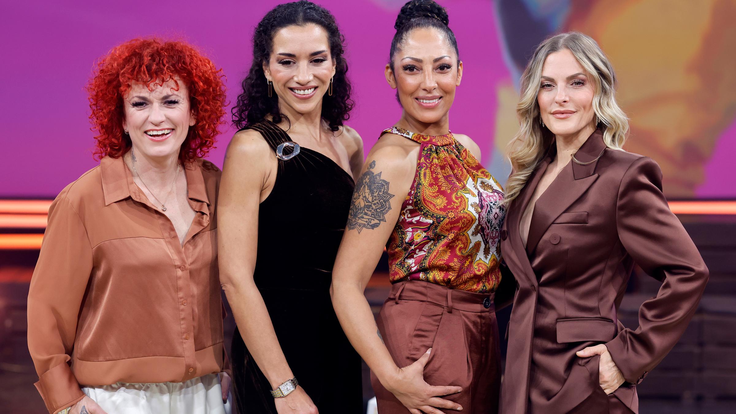 Sängerinnen Lucy Diakovska, Nadja Benaissa, Jessica Wahls und Sandy Mölling von der Band No Angels beim 30. RTL-Spendenmarathon 2025im Studio 8 der EMG Studios. 