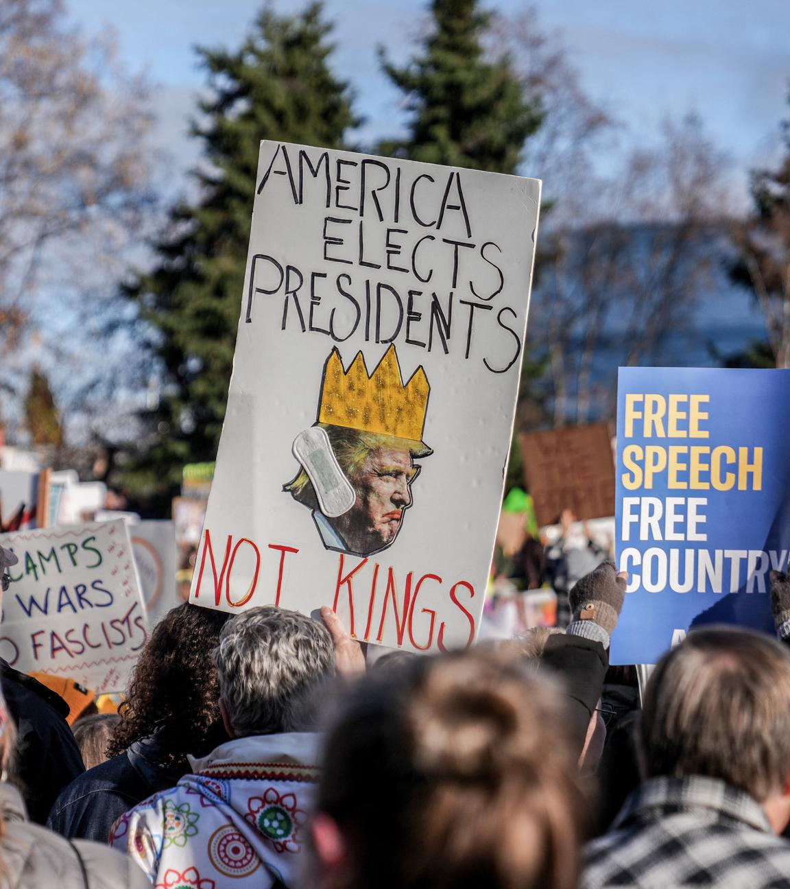 Keine Kings-Demonstration in Anchorage, Alaska
