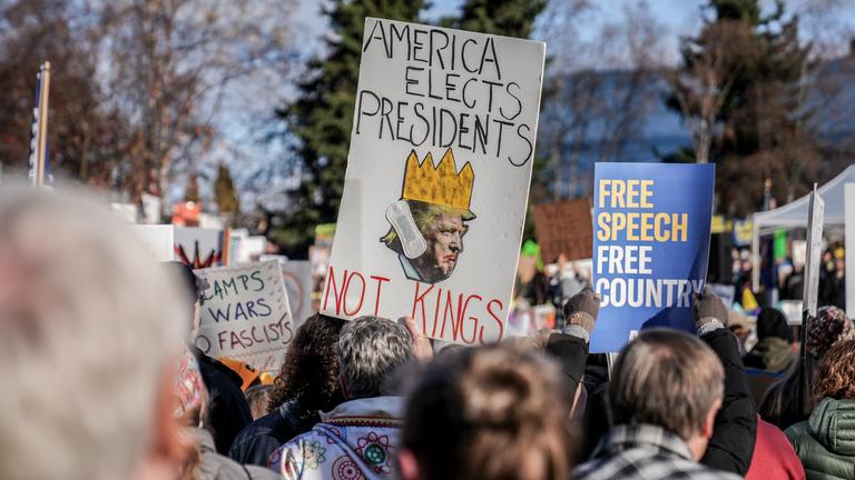 Keine Kings-Demonstration in Anchorage, Alaska