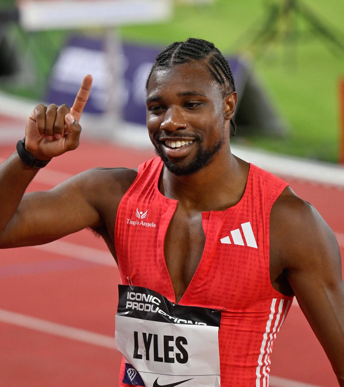 Noah LYLES (USA) Sieger bei der Wanda Diamond League 2025.