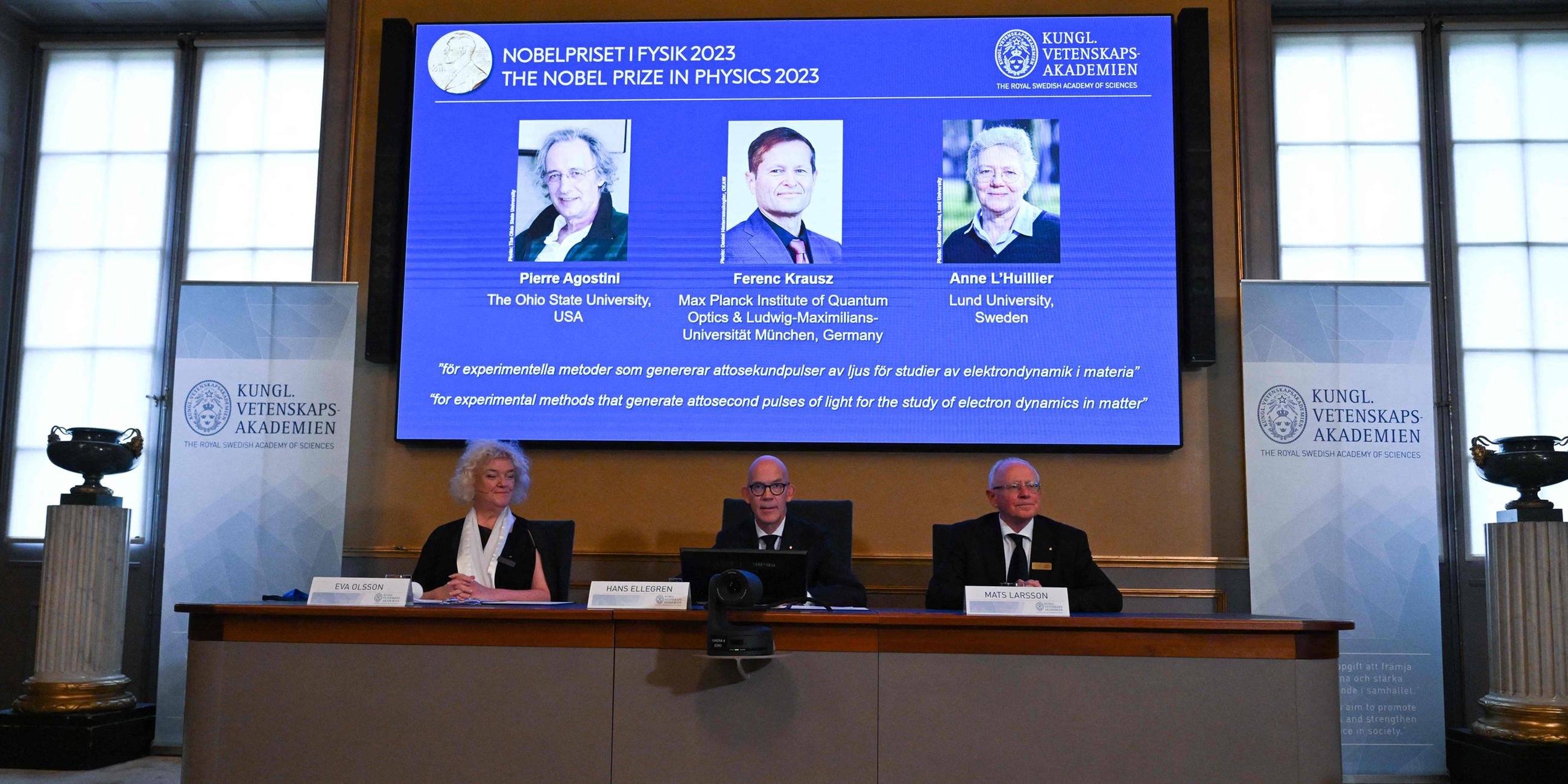 Physik-Nobelpreis geht an drei Teilchenforscher