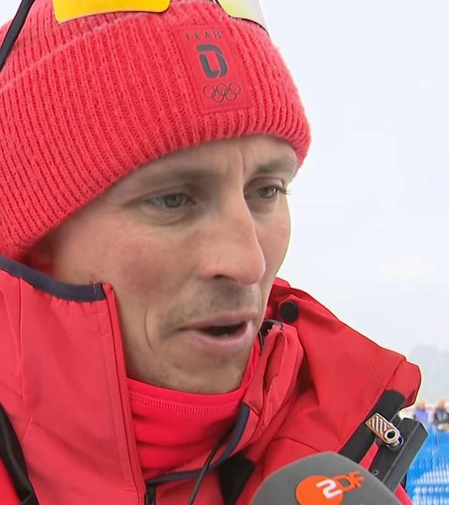 Noko-Bundestrainer Eric Frenzel nach dem Olympischen Teamsprint ohne deutsche Medaille