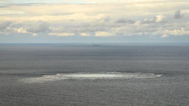 Gasleck bei Nord Stream 2 vor Bornholm, Aufnahme vom 29.09.2022 durch die dänische Armee. 