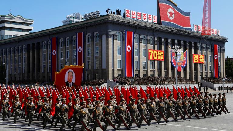 Militärparade in Nordkorea anlässlich des 70. Jahrestags der Staatsgründung. Am 09.09.2018 in Pjoengjang, Nordkorea.