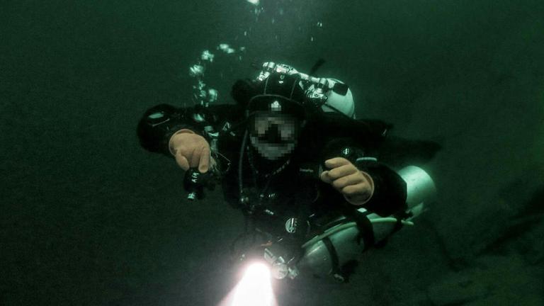 Taucht hier ein Nord-Stream-Saboteur? Foto von Wolodymyr S.