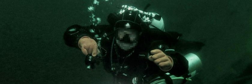 Taucht hier ein Nord-Stream-Saboteur? Foto von Wolodymyr S.