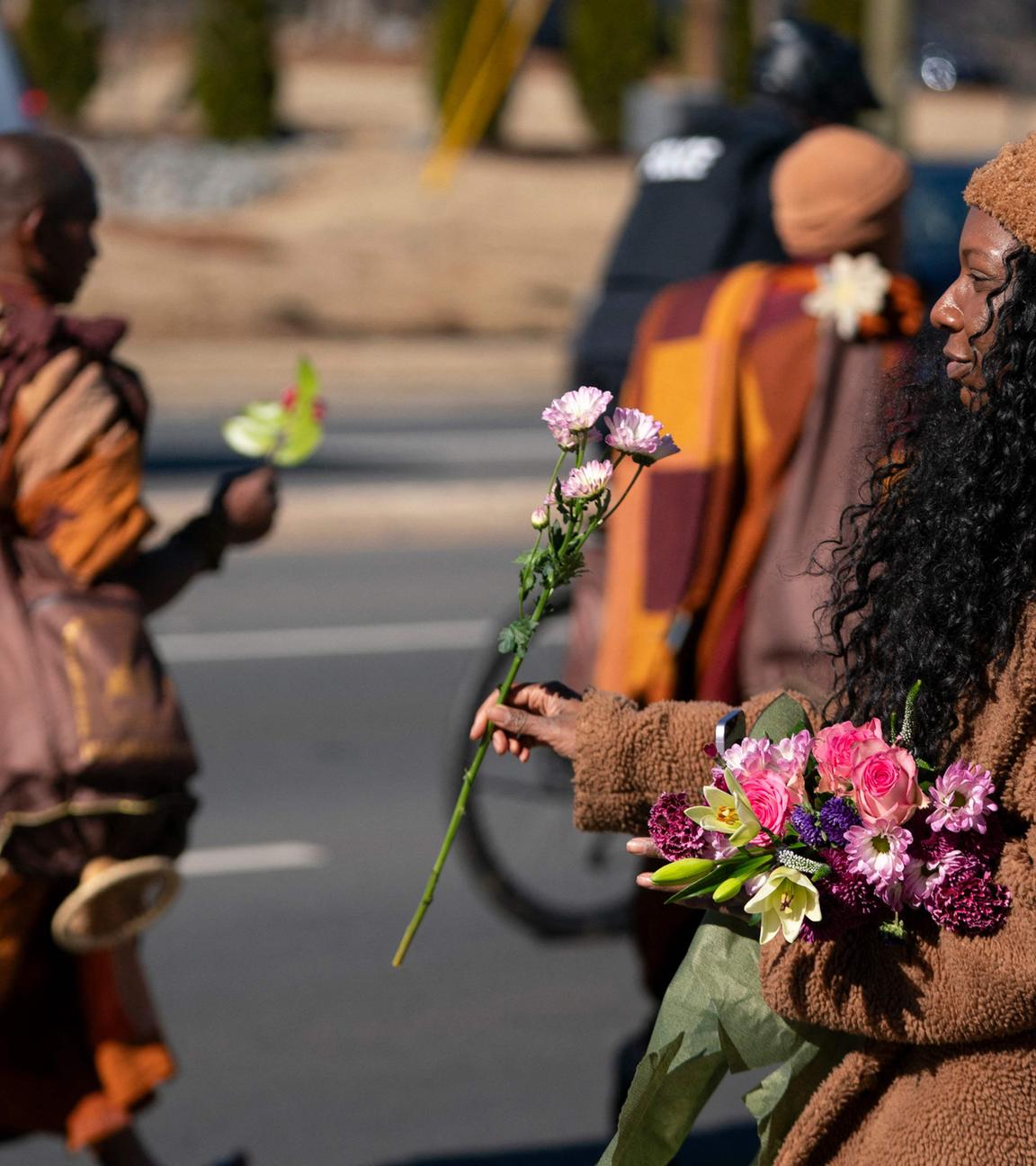 Crowds In North Carolina Welcome Buddhist Monks Walking For Peace