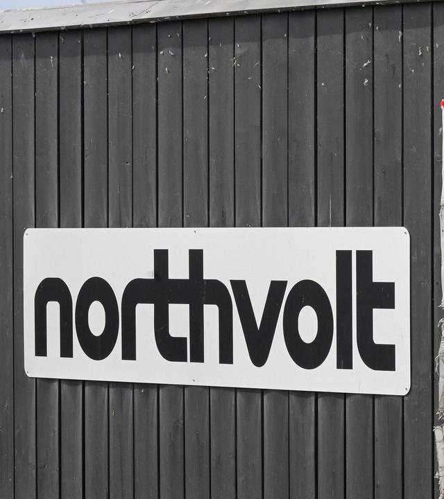 Logo der Firma Northvolt. (Archiv)