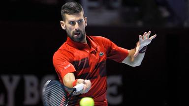 Der serbische Titelverteidiger Novak Djokovic am 19.10.2024 in Riyadh