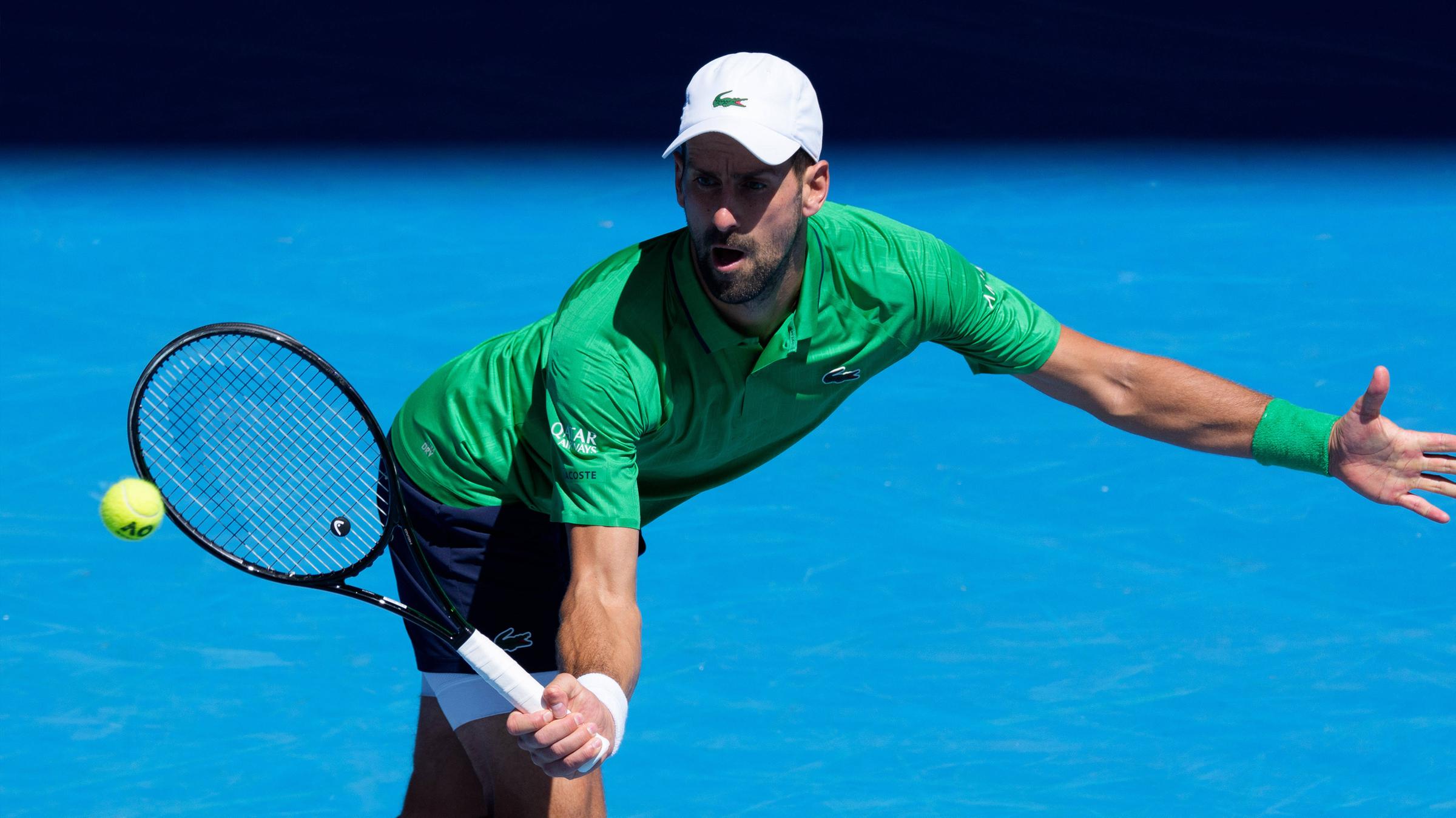 Novak Djokovic in Aktion